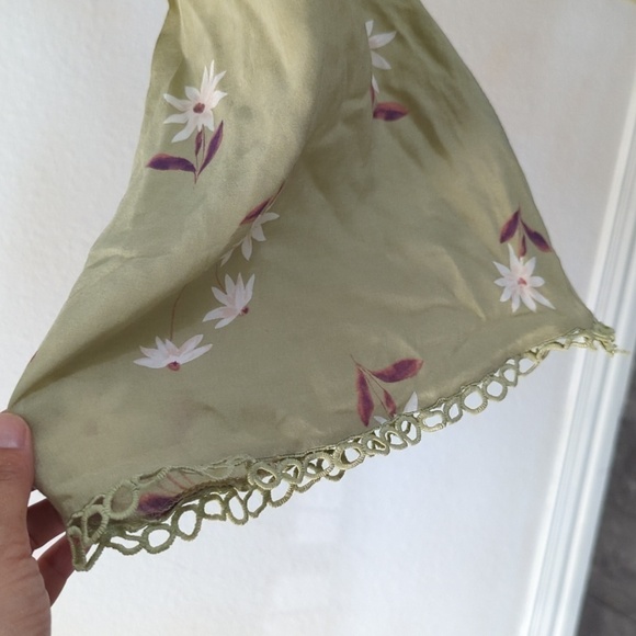 Jaase Floral Off Shoulder Bell Sleeve A Line Dress Green S bohemian boho chic - Picture 4 of 9